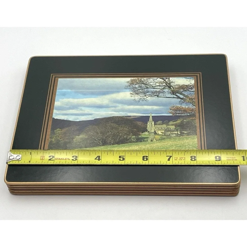 Vintage 1990s Hedgerow Derbyshire England‎ Cork Back Placemats Set of 5